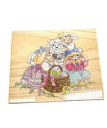 Stamps Happen Easter Animals #80174 Bunnies Sheep Wood Mounted Stamp Crafts - £12.42 GBP