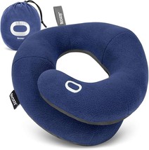 BCOZZY Neck Travel Pillow provides double support to Head Neck Chin X-Large Blue - £23.72 GBP