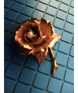Boucher Marcel  Rose Brooch 8371P Pearl Gold Tone Vintage Pin EUC - $44.88
