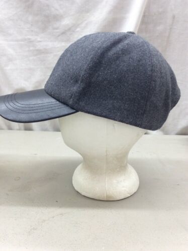 trucker hat baseball Cap Grey Vintage Flannel Pleather Item image 3