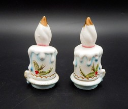 Artmark Christmas Candles Ceramic Salt and Pepper Shakers Vintage Japan - £12.58 GBP