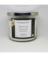 Huntington Home 3 Wick Candle Rich Vanilla Scented Soy Blend USA 14 oz Aldi - $33.70 CAD