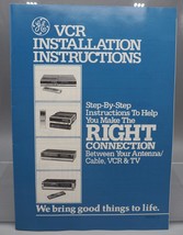 Vintage General Electric VCR Installation Instructions Manual dq - $10.88