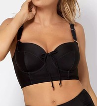 Smart and Sexy SA625 Longline Underwire Bikini Swim Top Black Size 36D NWT - $17.82