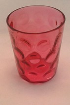 Fenton Cranberry Glass Coinspot Tumbler 3 1/2&quot; tall - $18.23