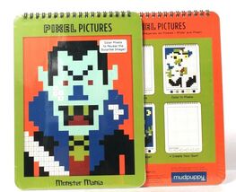 2 Ct Mudpuppy Pixel Pictures Monster Mania Color Pixels Reveal Surprise ... - $17.99