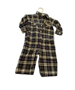 Ralph Lauren Boys Infant Baby Size 6 Months Purple Black Plaid 1 Piece C... - £15.56 GBP