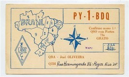 PY1BDQ QSL Card Myer Rio DF Brasil 1957 - $13.86