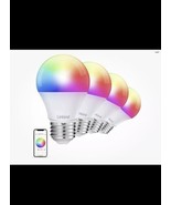 4 Linkind Smart WiFi LED Light Bulbs A19 E26 Multicolor RGB &amp; Tunable Wh... - $14.84