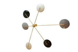 Italian Brass and Enamel Ceiling Mounted Light by Universaltwilight07 - £560.31 GBP