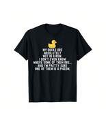 Funny &quot;My Ducks Aren&#39;t in a Row&quot; Pigeon Graphic T-Shirt for Men &amp; Women ... - $9.99