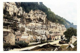 ptc5682 - Derbys. - Early Houses beneath Stoney Middleton&#39;s Cliffs - print 6x4 - £2.19 GBP