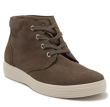 ECCO Mens Soft Classic High Top Leather Suede Sneaker Boots Tarmac Size 44 - £65.98 GBP