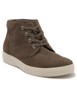ECCO Mens Soft Classic High Top Leather Suede Sneaker Boots Tarmac Size 44 - £65.72 GBP