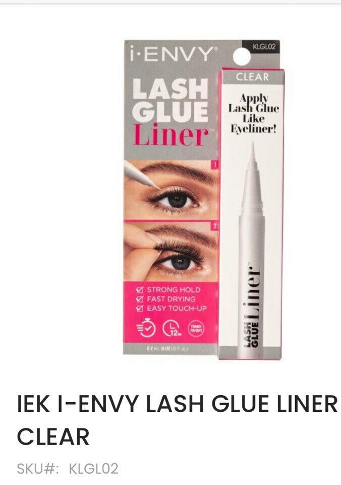 KISS NEW YORK PROFESSIONAL IEK i ENVY LASH GLUE &amp; EYELINER CLEAR KLGL02 - $8.59