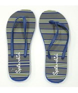 SPLENDID Flats FLIP FLOPS Beach GRAY Yellow BLUE Striped DEFECT 7 Free S... - $1,205.80 MXN
