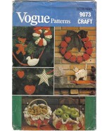 Vogue Craft Pattern 9073 / 609 Christmas Decor Ornaments Basket Covers U... - $5.00
