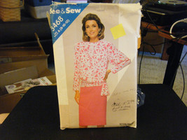 Butterick See & Sew 5468 Misses Top & Skirt Pattern - Size 8 & 10 - $5.26