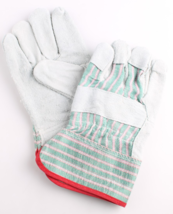 2 Paare Von Industrielle Leder Palm Sicherheit Manschette Handschuhe Grü... - $561.31 MXN