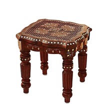 Side Table Coffee table Corner Table Brass Carving Furniture 12 inches - £104.26 GBP