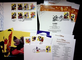 Art Of Disney Imagination 2008 Walt Disney Lot FDC Title Cards Postcards... - $9.85
