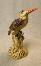 Vintage Handpainted Kingfisher Dried Flower Sprigs Vase - $59.13