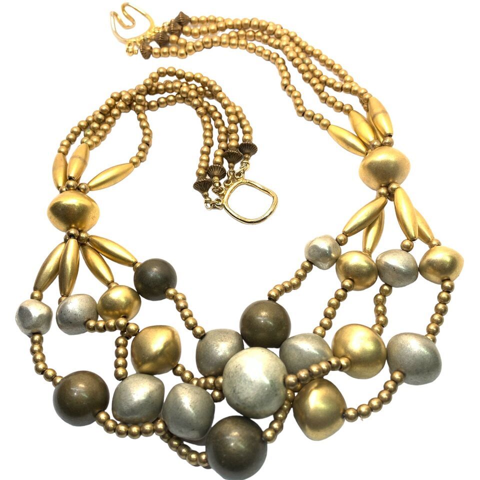 vintage multi strands necklace 20” - $26.08