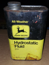 VINTAGE JOHN DEERE HYDROSTATIC FLUID PT570 32oz. BLACK/YELLOW ADVERTISIN... - $28.04