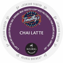 Timothy&#39;s Chai Latte 24 to 144 Keurig K cups Pick Any Size FREE SHIPPING - $34.88+
