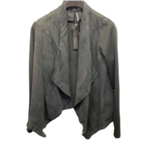 Buffalo By David Bitton Womens Open Front Jacket Black Draped Asymmetric XS New - £22.84 GBP