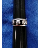 925 Sterling Silver Smiling Sun Band Ring 10 Mm Wide Sz 9 Free Shipping - $35.09 CAD