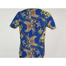 Men Crew T Shirt Makrom Turkey Medallion Chain Floral European 1217-421 Blue new image 5