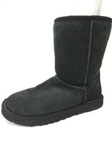 UGG Australia Classic Short Womens Size 10 Black Sheepskin Winter Boots ... - $49.45