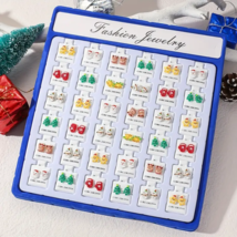  Set of 36 Pairs Polymer Clay Christmas Earrings - Perfect Stocking Stuffer  - £22.16 GBP