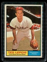 Vintage 1961 TOPPS Baseball Trading Card #234 TED LEPCIO Philadelphia Phillies - £6.74 GBP