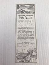 South American Winter Cruise Vtg 1913 Print Ad Lamport &amp; Holt Line - £7.77 GBP