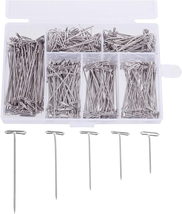 CCINEE 450Pc 1 Inch-2 Inch T-Pins,Nickel Plated Stainless Steel Wig T Pi... - £9.29 GBP
