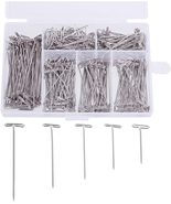 CCINEE 450Pc 1 Inch-2 Inch T-Pins,Nickel Plated Stainless Steel Wig T Pi... - £9.29 GBP