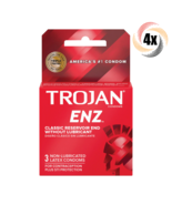 4x Packs Trojan ENZ Non-Lubricated Latex Condoms ( 3 Per Pack ) Fast Shi... - $23.27 CAD