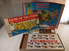 Vtg 1960 Game of the States Board Game  Milton Bradley  Ages 7-14 PLEASE... - $10.40
