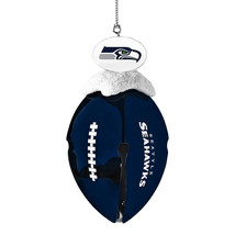 Seattle Seahawks NFL Team Football Bell Metal Ornament 5&quot; H - £13.49 GBP