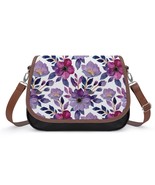 Mondxflaur Flowers Messenger Bag for Women PU Leather Crossbody Bag School - $37.03 CAD