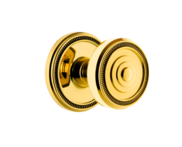 Rosette Privacy w\ Soleil Door Knob Solid Brass 2-3/8&quot; Backset [820842 G... - $99.00