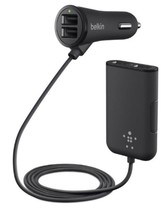 Belkin Road Rockstar with 4 USB Ports Phone &amp; Tablet Front / Backseat Charging - £14.46 GBP