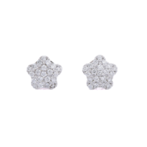 14K White Gold Diamond Studs Earrings - £441.24 GBP