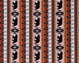 Cotton Southwestern Stripe Tuscan Bear Honey Fabric Print by Yard D466.69 - $12.95