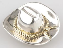 Gorgeous Sterling Silver Cowboy Hat Brooch by Israeli Bat-Ami Great Piece - €104,07 EUR