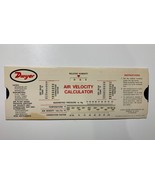 Dwyer Instruments - AIR VELOCITY CALCULATOR Slide Chart 1974 - $14.85