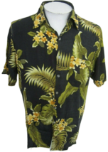 Studio 35  Men Hawaiian ALOHA shirt p2p 22.5 M floral camp luau tiki bar vintage - £18.48 GBP