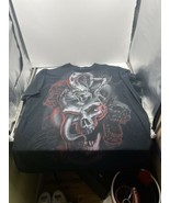 90s VINTAGE WIZARD DRAGON SKULLS T Shirt XXL All Over Print FRUIT OF LOOM - $857.49 MXN